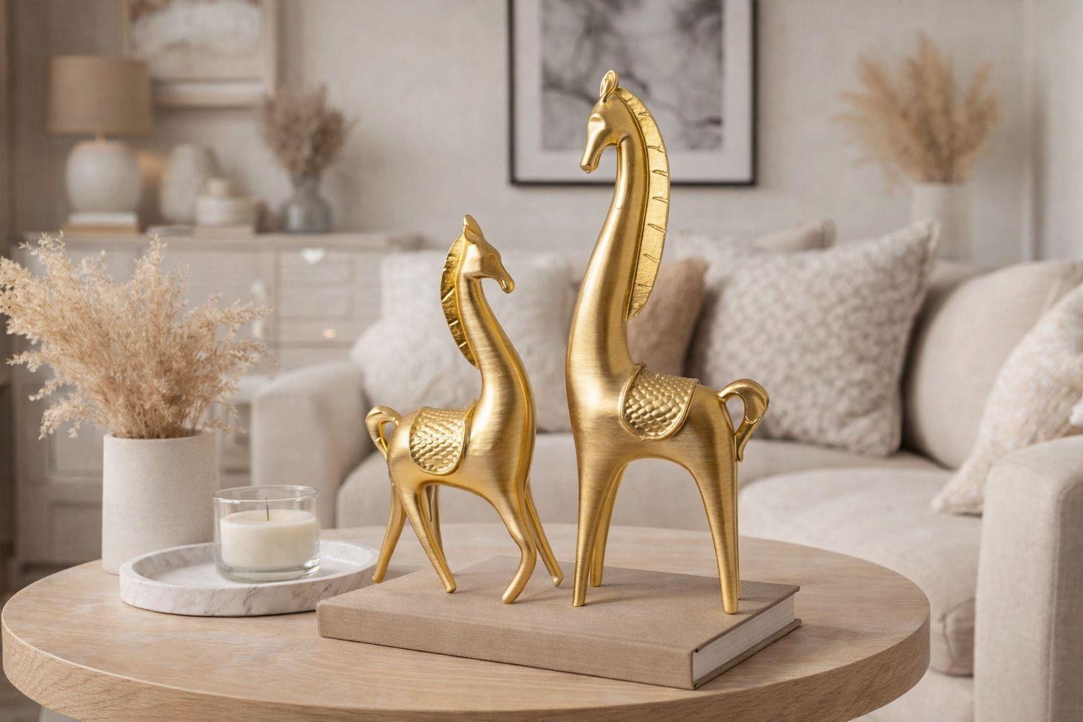 Altın Zürafa İkili Set – Modern Salon